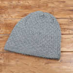 Wood blend hat, 'Himalayan Comfort in Jade' - Hand Knitted Jade Green Wool Blend Hat from India