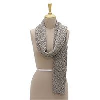 Wool blend scarf, 'Dusty Lilac Maze' - Hand Knit Dusty Lilac Himalayan Maze Wool Blend Wrap Scarf