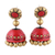 Ohrhänger aus Keramik - Ohrhänger aus roter und goldener Keramik, hergestellt in Indien