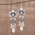 Süßwasserzuchtperlen-Ohrringe 'Exquisite Jaipur' - Kronleuchter-Ohrringe aus Sterlingsilber und Zuchtperlen