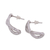 Sterling silver button earrings, 'Awe of Infinity' - Sterling Silver and Cubic Zirconia Infinity Button Earrings