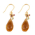 Gold plated gemstone earrings, 'Healthy, Wealthy & Wise' - Handmade 22k Gold Plated Sterling Silver Gemstone Earrings (image 2c) thumbail