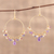 Gold plated multi-gemstone chandelier earrings, 'Vibrant Shimmer' - Handmade 22k Gold Plated Sterling Silver Gemstone Earrings thumbail
