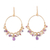 Gold plated multi-gemstone chandelier earrings, 'Vibrant Shimmer' - Handmade 22k Gold Plated Sterling Silver Gemstone Earrings