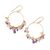 Gold plated multi-gemstone chandelier earrings, 'Vibrant Shimmer' - Handmade 22k Gold Plated Sterling Silver Gemstone Earrings (image 2c) thumbail