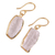 Gold plated quartz dangle earrings, 'Crystalline Delight' - Handmade 22k Gold Plated 925 Silver Crystal Quartz Earrings (image 2c) thumbail