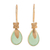 Gold plated chalcedony dangle earrings, 'Garden Glory' - Handmade 22k Gold Plated Chalcedony Dangle Earrings (image 2a) thumbail