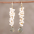 Pendientes colgantes de labradorita y perlas cultivadas con baño de oro - Pendientes hechos a mano en plata de ley con baño de oro de 22 kilates