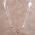 Tourmaline station necklace, 'Shining Delight' - Tourmaline and Sterling Silver Station Necklace from India