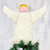 Wool felt tree topper, 'Messenger of Light' - Handcrafted Wool Felt Angel Tree Topper from India (image 2) thumbail