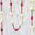 Beaded wool felt garland, 'Puppy's Christmas' - Handcrafted Dog Bone Christmas Tree Garland from India (image 2c) thumbail