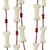 Beaded wool felt garland, 'Puppy's Christmas' - Handcrafted Dog Bone Christmas Tree Garland from India (image 2e) thumbail