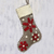 Wool felt stocking, 'Christmas Snowfall' - Handcrafted Snow Motif Wool Stocking from India (image 2) thumbail