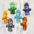 Wool felt ornaments, 'Dancing Dolls' (set of 6) - Six Colorful Wool Doll Ornaments from India (image 2) thumbail