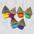 Wool felt ornaments, 'Snow Abodes' (set of 6) - Set of Six Assorted Wool House Ornaments from India (image 2) thumbail