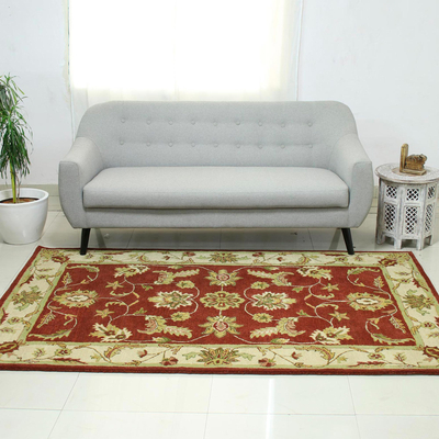 Wool area rug, Persian Floral Grandeur (5x8)
