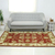 Wool area rug, 'Persian Floral Grandeur' (5x8) - Maroon and Gold Floral Leaf Hand Tufted Wool Area Rug 5x8 thumbail