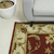 Wollteppich, (5x8) - Handgetufteter Teppich aus handgetufteter Wolle in Kastanienbraun und Gold mit Blumenblättern, 5 x 8