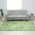 Hand-tufted wool area rug, 'Green Fascination' - Green Raised Abstract Pattern Hand Tufted Wool Area Rug thumbail