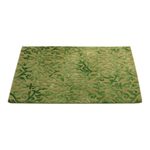 Hand-tufted wool area rug, 'Green Fascination' - Green Raised Abstract Pattern Hand Tufted Wool Area Rug