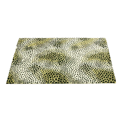 Handgetufteter Wollteppich „Leopard Love“ – handgetufteter Wollteppich mit Leopardenmuster in Schwarz, Braun und Beige