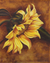 'Sunflower Bliss' - Signed Realist Painting of a Sunflower from India thumbail