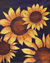 'Dancing Sunflower' - Signed Realist Painting of Sunflowers from India thumbail