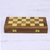 Wood chess set, 'Lotus Splendor' - Acacia Wood Lotus Chess Set with Magnetic Playing Pieces (image 2d) thumbail