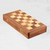Juego de tablero de ajedrez de madera, 'Classic Pastime' - Juego de ajedrez de madera portátil hecho a mano en la India