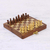 Wood mini chess set, 'Royal Pastime' - Acacia Wood Velvet Chess Set with Playing Pieces and Storage (image 2) thumbail
