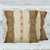 Cotton cushion covers, 'Warm Nagaland in Beige' (pair) - Set of 2 100% Cotton Handwoven Fringed Cushion Covers