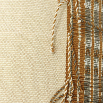 Fundas de cojines de algodón, (par) - Juego de 2 fundas de cojín con flecos tejidos a mano 100% algodón