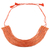 Halskette aus recycelten Papierperlen, 'Gorgeous in Orange'. - Orangefarbene mehrsträngige Perlenkette aus Recyclingpapier