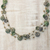 Collar de estación de papel reciclado, 'Petal Symphony' - Collar de estación con cuentas florales de papel reciclado metálico