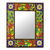 Espejo de pared de azulejos de cerámica - Espejo de pared de azulejos de cerámica con incrustaciones de hojas multicolores