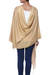 Silk shawl, 'Golden Nights' - Pure Silk Shawl in Warm Golden Color from India (image 2c) thumbail