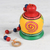 Ceramic bell, 'Exciting Sound' - Spiral Motif Ceramic Bell Decorative Accent from India thumbail