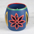 Ceramic tealight holder, 'Royal Enchantment' - Hand-Painted Floral Ceramic Tealight Holder from India