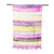 Seidenschal, „Dramatic Day“ – handbedruckter Schal aus 100 % Seide in Fuchsia und mehrfarbig gestreift