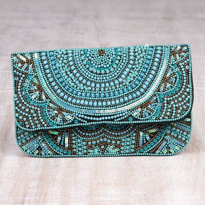 Amazon.com: Clutch Shoulder Bags Tote Evening Purse Handbags for Women Hobo  Bags Teal Turquoise Sparkle with Zipper Closure : Clothing, Shoes & Jewelry