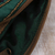 Beaded clutch, 'Enchanting' - Pine Green Cotton and Silk Clutch with Leaf Motif Beading (image 2c) thumbail