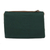 Beaded clutch, 'Enchanting' - Pine Green Cotton and Silk Clutch with Leaf Motif Beading (image 2d) thumbail