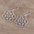 Pendientes colgantes de peridoto - Pendientes colgantes de flores moleculares de peridoto de plata esterlina