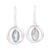 Labradorite dangle earrings, 'Captured Light' - Sterling Silver Labradorite Orb Light Dangle Earrings