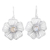 Labradorite dangle earrings, 'Celestial Flowers' - Sterling Silver Labradorite Celestial Floral Dangle Earrings