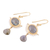Gold plated cultured pearl and labradorite dangle earrings, 'Everlasting Allure' - 22k Gold Plated Cultured Pearl and Labradorite Earrings (image 2c) thumbail