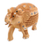 Wood figurine, 'Adorned Elephant' - Hand-Carved Wood Elephant with Baby Figurine from India thumbail
