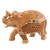 Wood figurine, 'Adorned Elephant' - Hand-Carved Wood Elephant with Baby Figurine from India (image 2c) thumbail