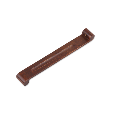 Wood incense holder, 'Aroma' - Natural Wood Incense Stick Holder from India