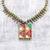 Collar colgante de cerámica - Collar colgante de cerámica saga geométrica pintada a mano